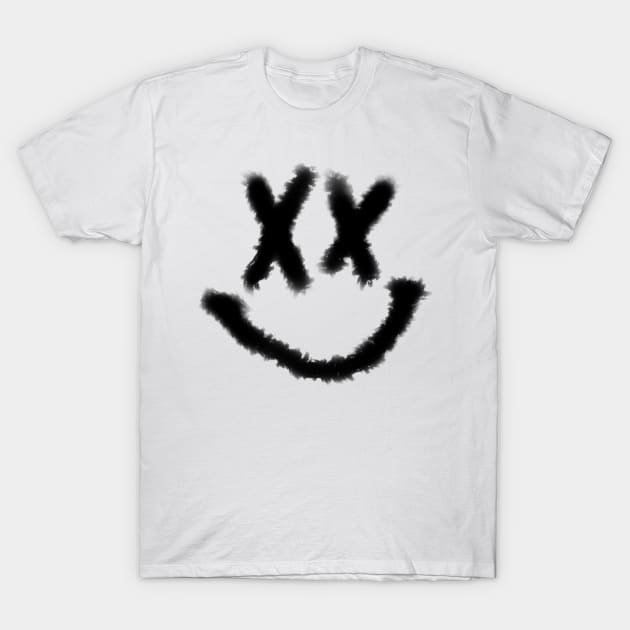 Graffiti Smiley T-Shirt by ckandrus